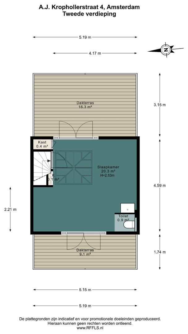 A.J. Krophollerstraat 4, Amsterdam plattegrond-3