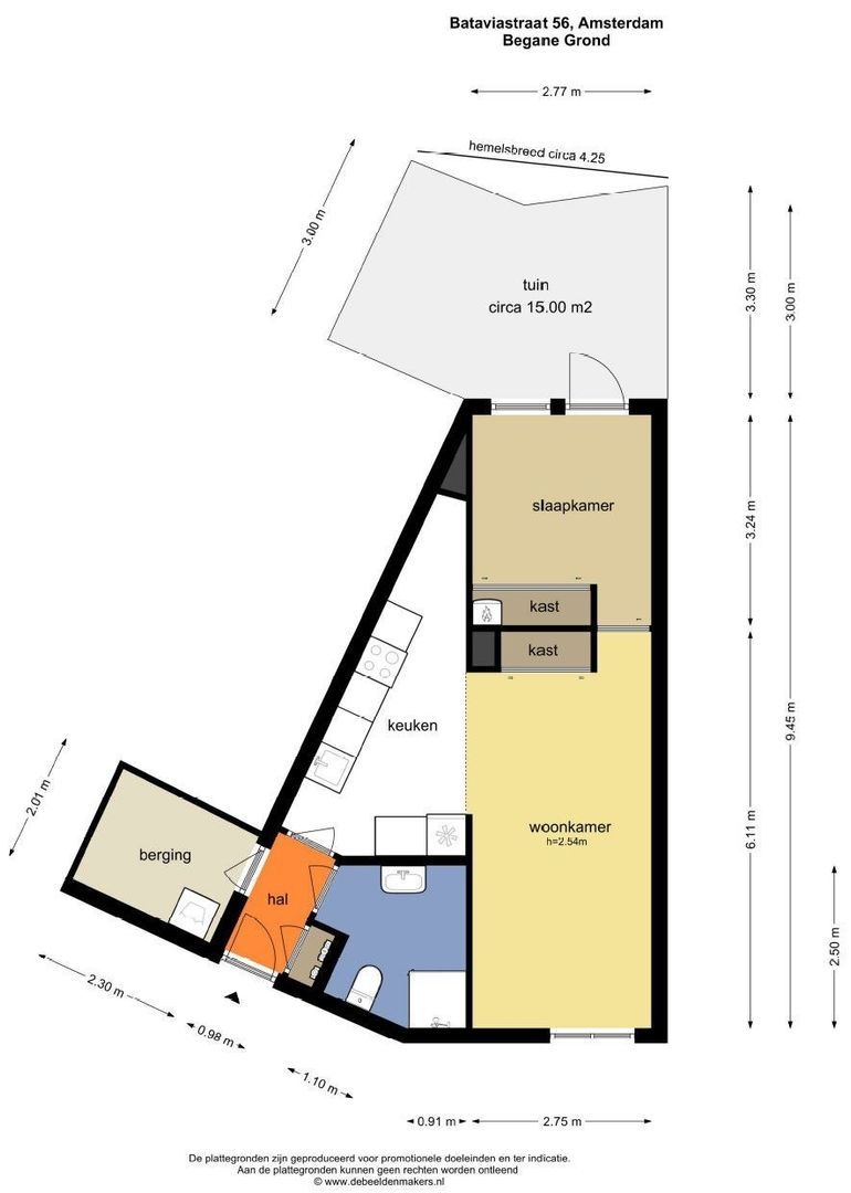 Bataviastraat 56, Amsterdam plattegrond-0