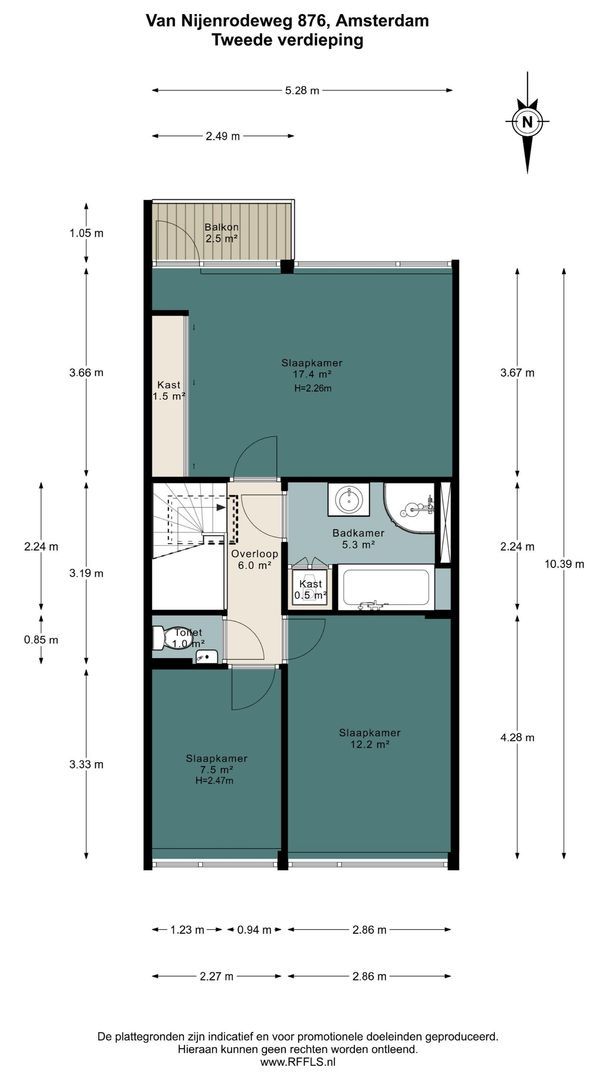 Van Nijenrodeweg 876, Amsterdam plattegrond-2