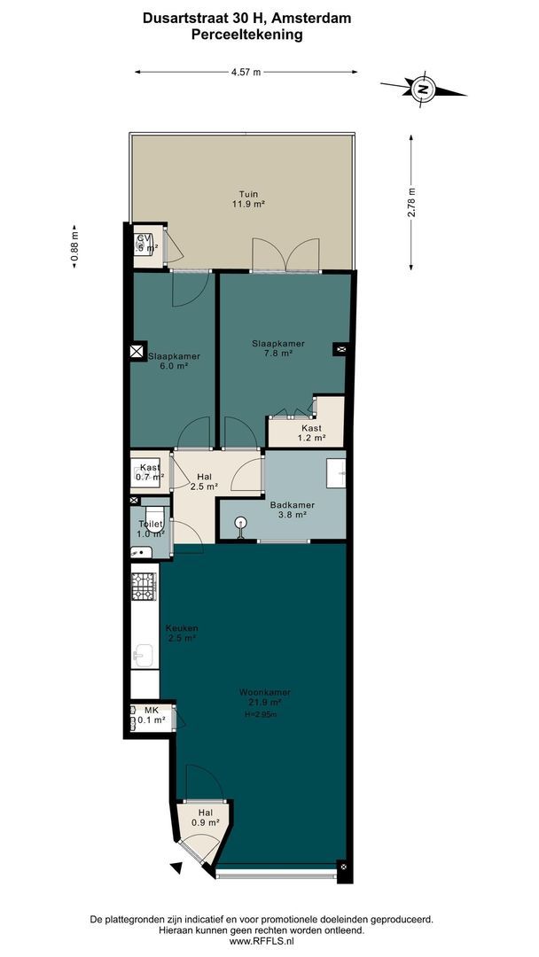 Dusartstraat 30 H, Amsterdam plattegrond-1