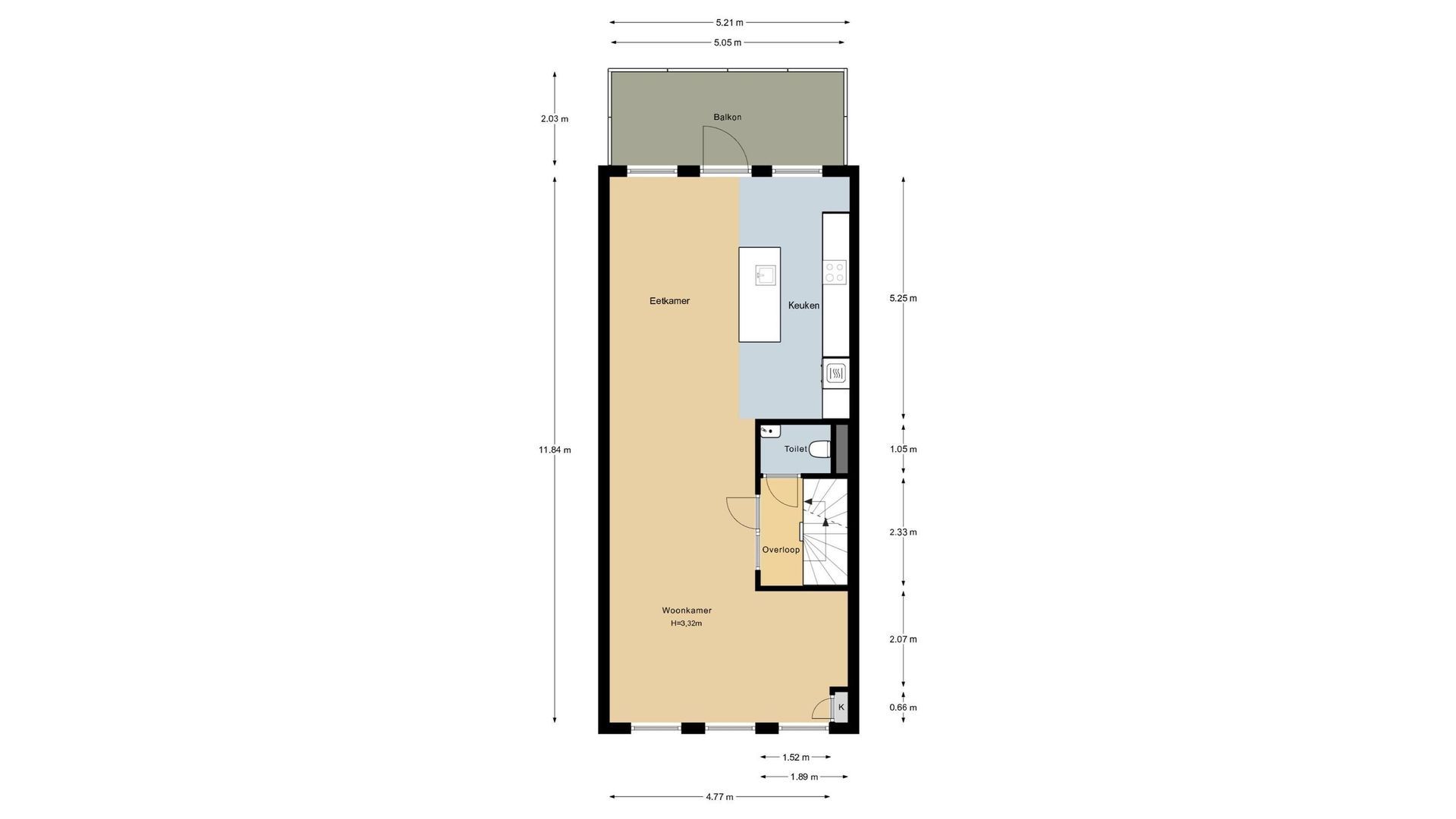 Eerste Jan van der Heijdenstraat 110 3, Amsterdam plattegrond-1