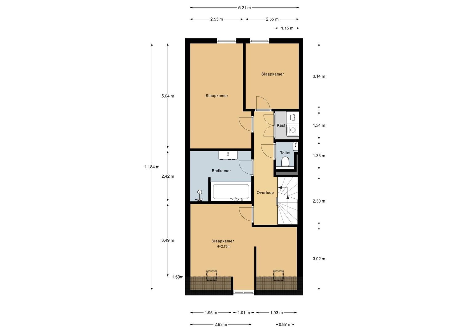 Eerste Jan van der Heijdenstraat 110 3, Amsterdam plattegrond-2