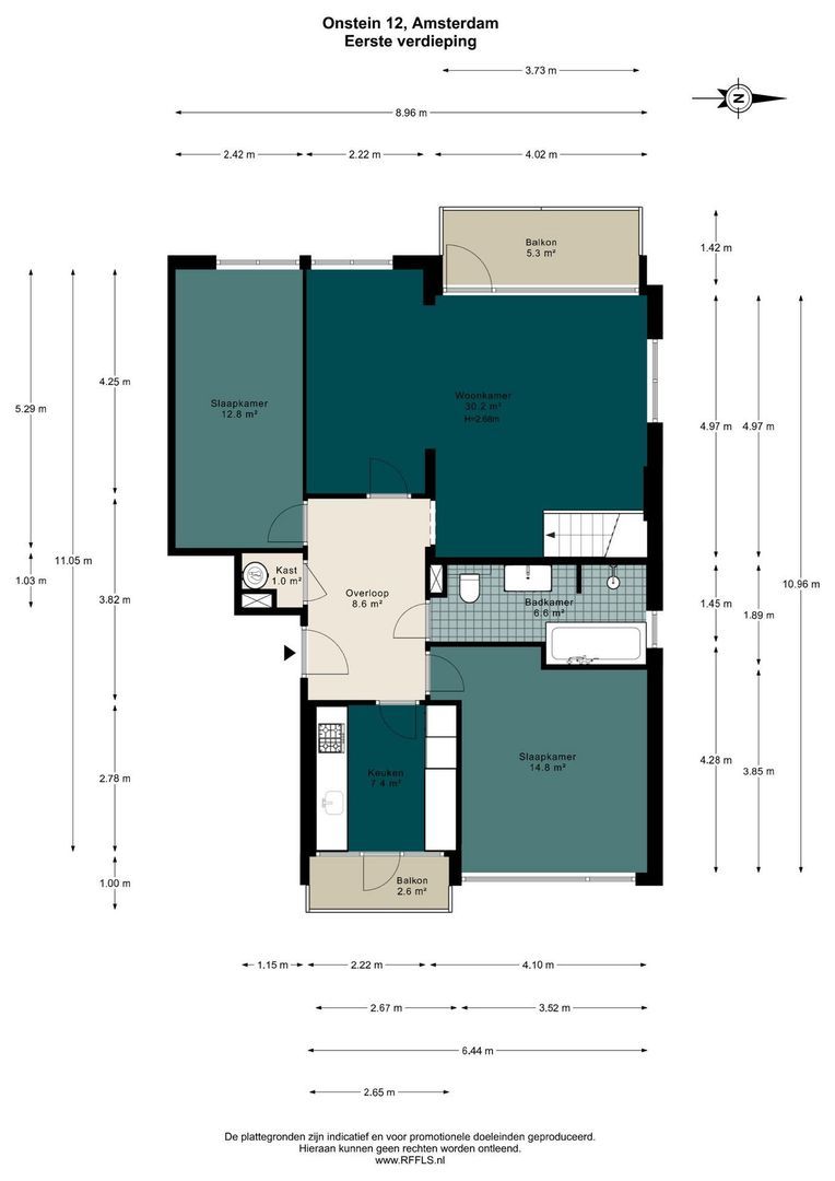Onstein 12, Amsterdam plattegrond-0