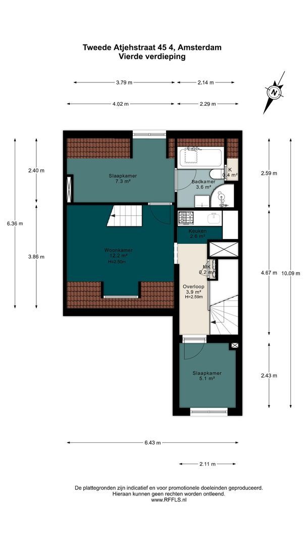Tweede Atjehstraat 45 4, Amsterdam plattegrond-1
