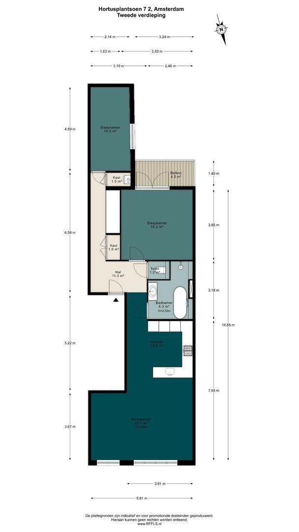 Hortusplantsoen 7 2, Amsterdam plattegrond-0