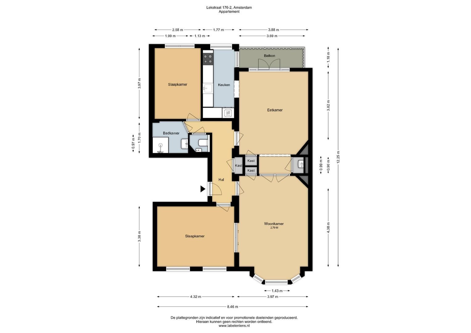 Lekstraat 176 2, Amsterdam plattegrond-0