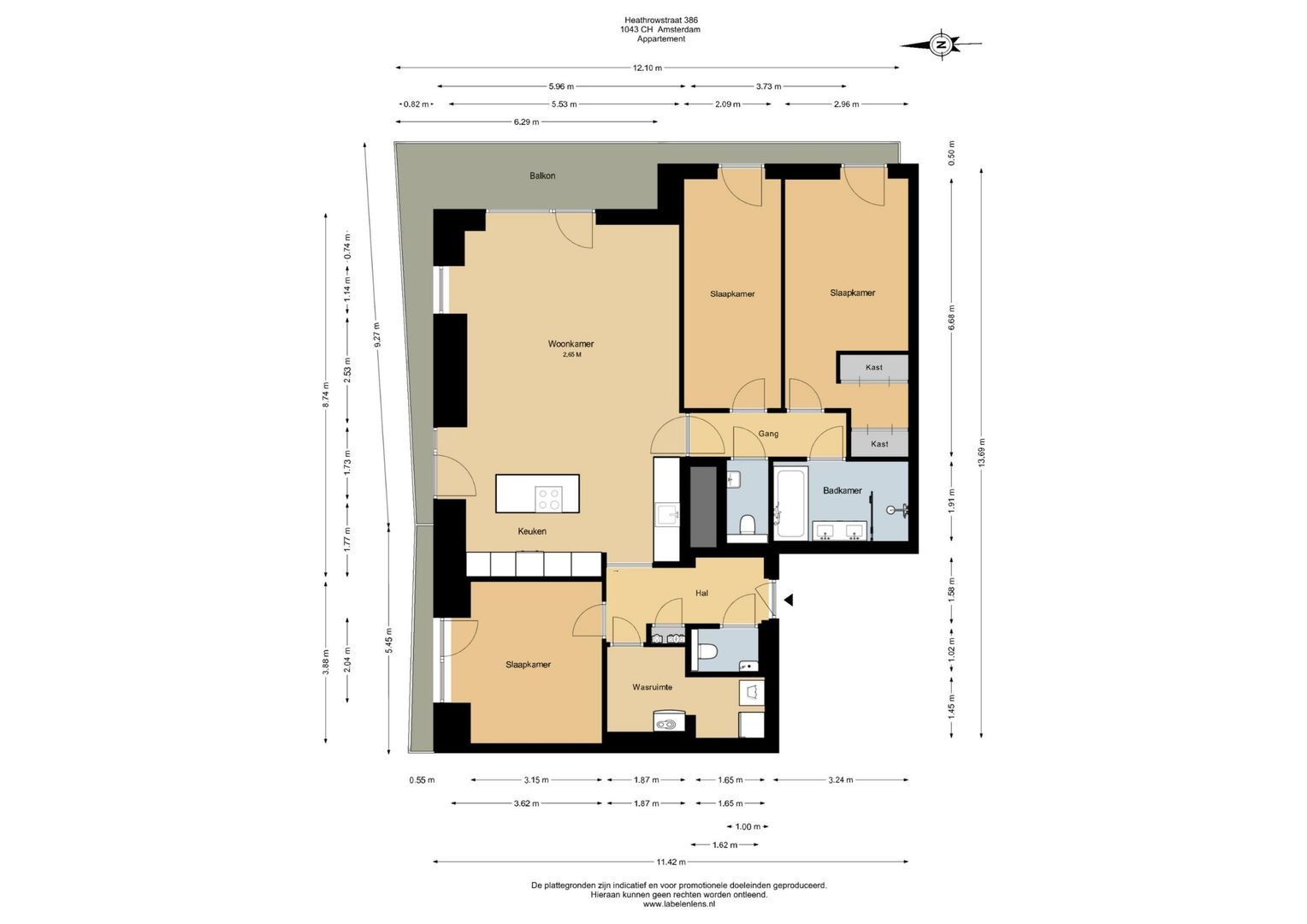 Heathrowstraat 386, Amsterdam plattegrond-0