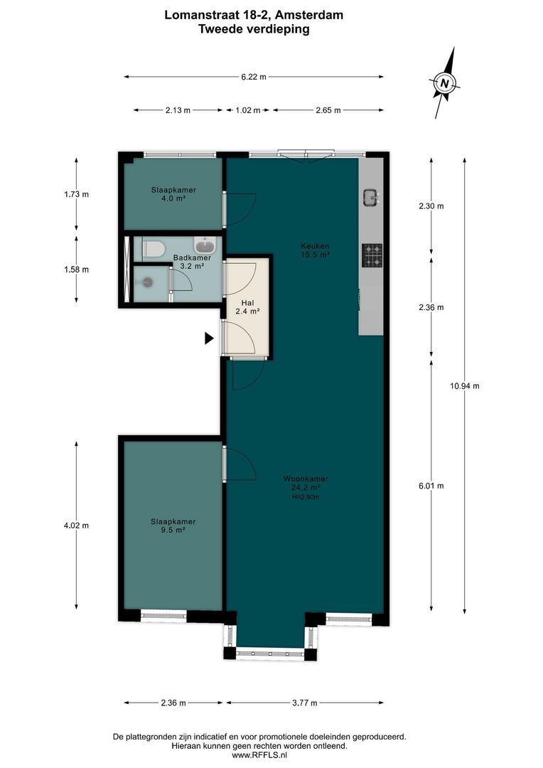 Lomanstraat 18 2, Amsterdam plattegrond-0