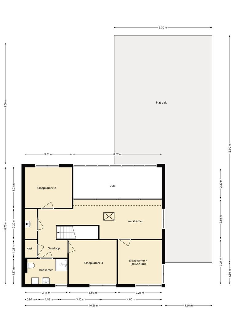 Burgemeester Mijslaan 4, Middelharnis plattegrond-1