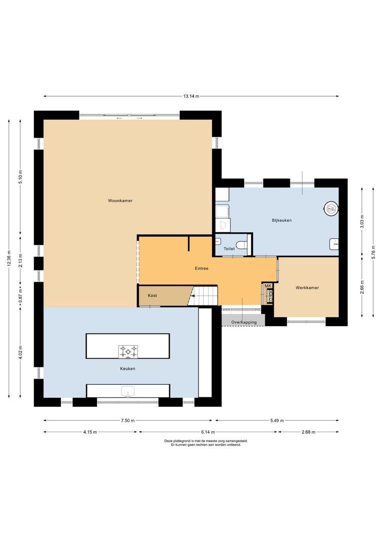 Zandweg 10, Achthuizen plattegrond-0