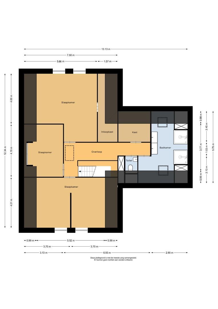 Zandweg 10, Achthuizen plattegrond-1