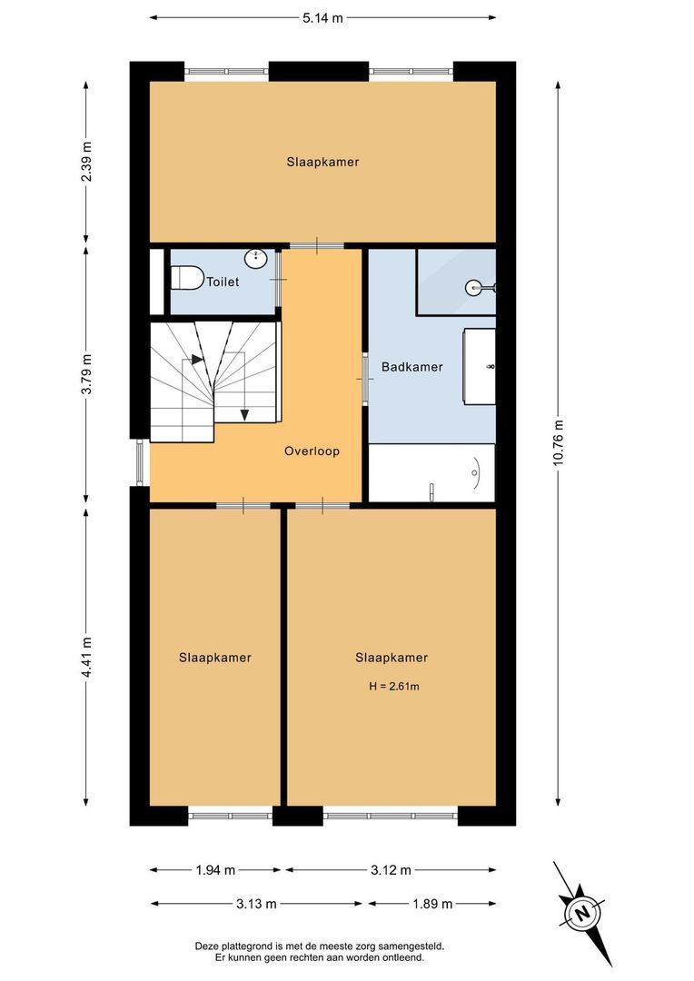 Joost van den Vondellaan 122, Middelharnis plattegrond-1