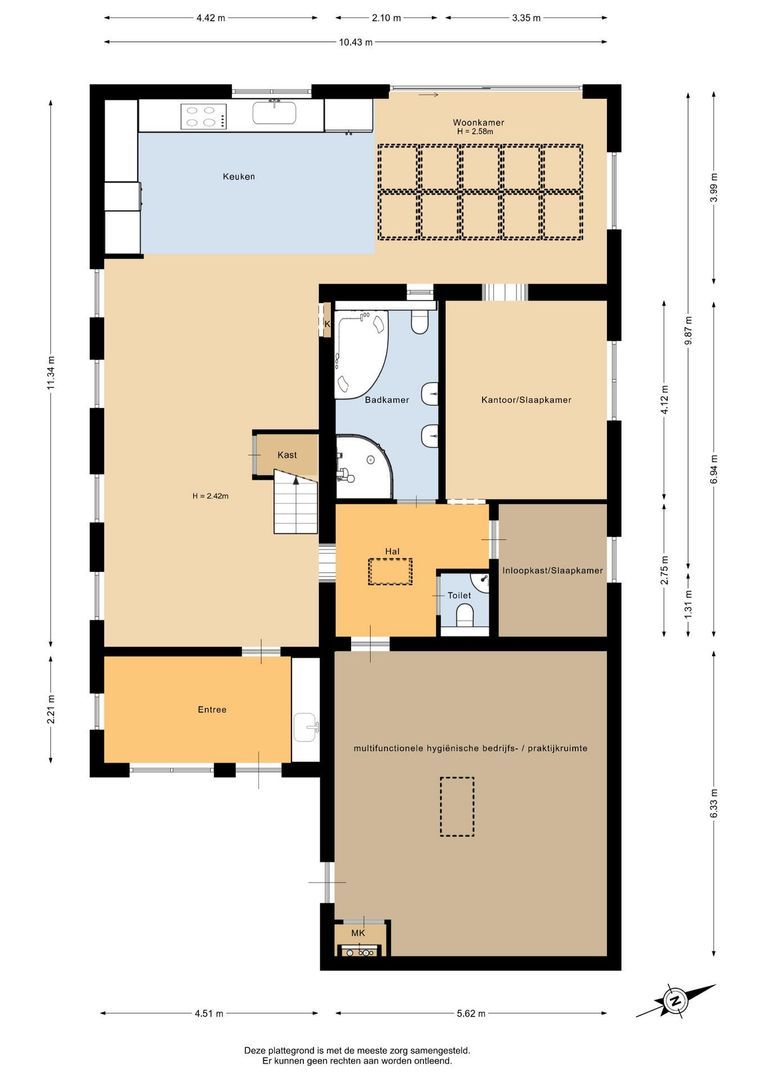 Bouwdijk 48, Melissant plattegrond-0