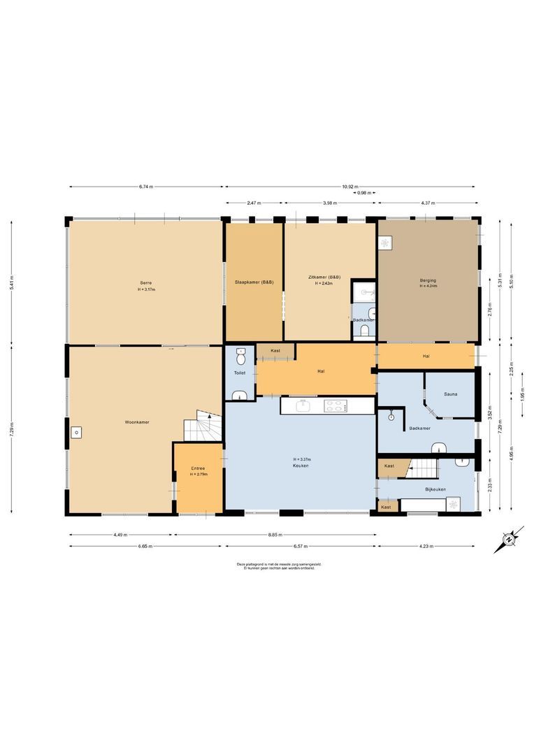 Langeweg 35, Oude-Tonge plattegrond-0