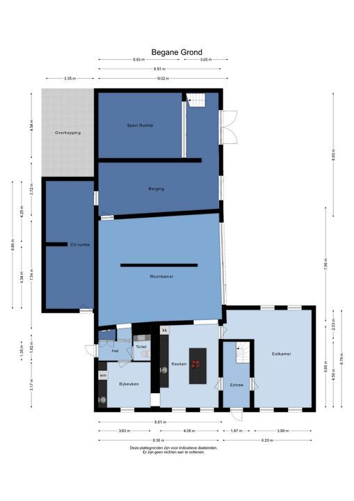 Visserweert 17, Roosteren plattegrond-