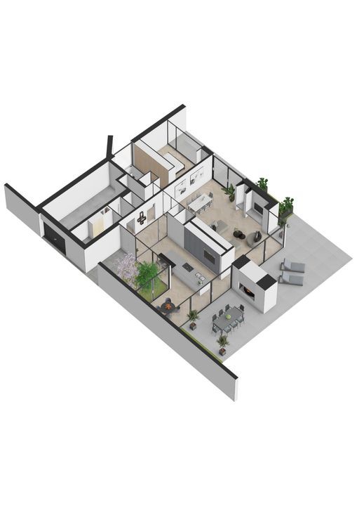 Boschweg 2 c, Bunde plattegrond-