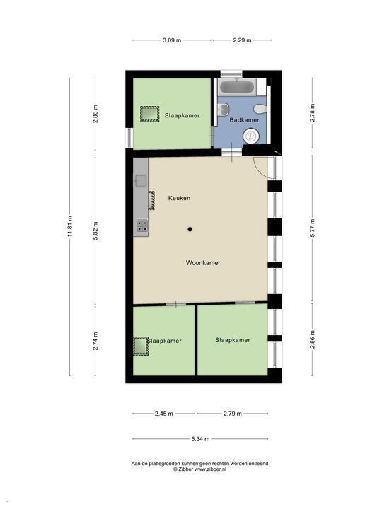 Baldersstraat 1, Ell plattegrond-