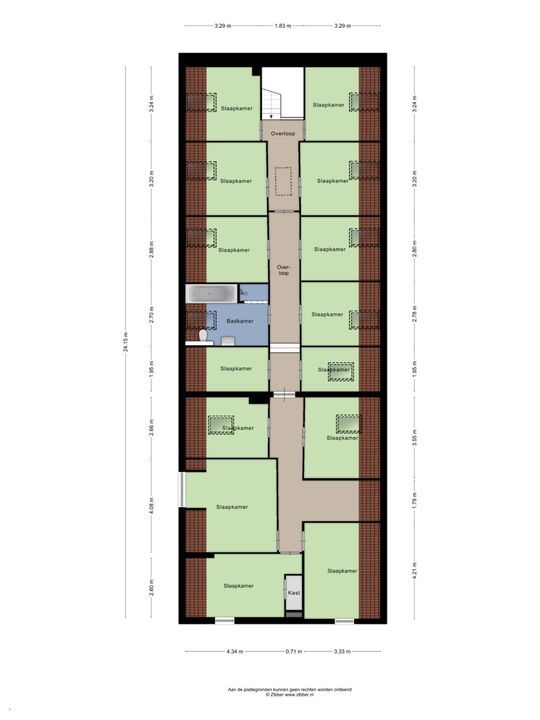 Baldersstraat 1, Ell plattegrond-