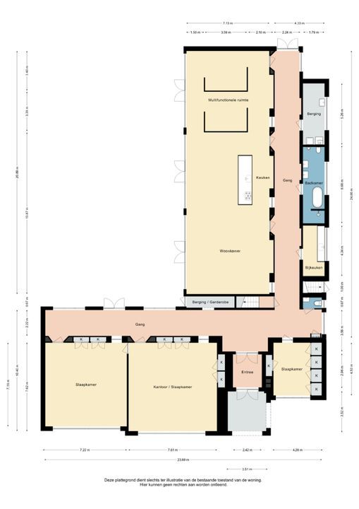 Hoofdstraat 57, Schimmert plattegrond-