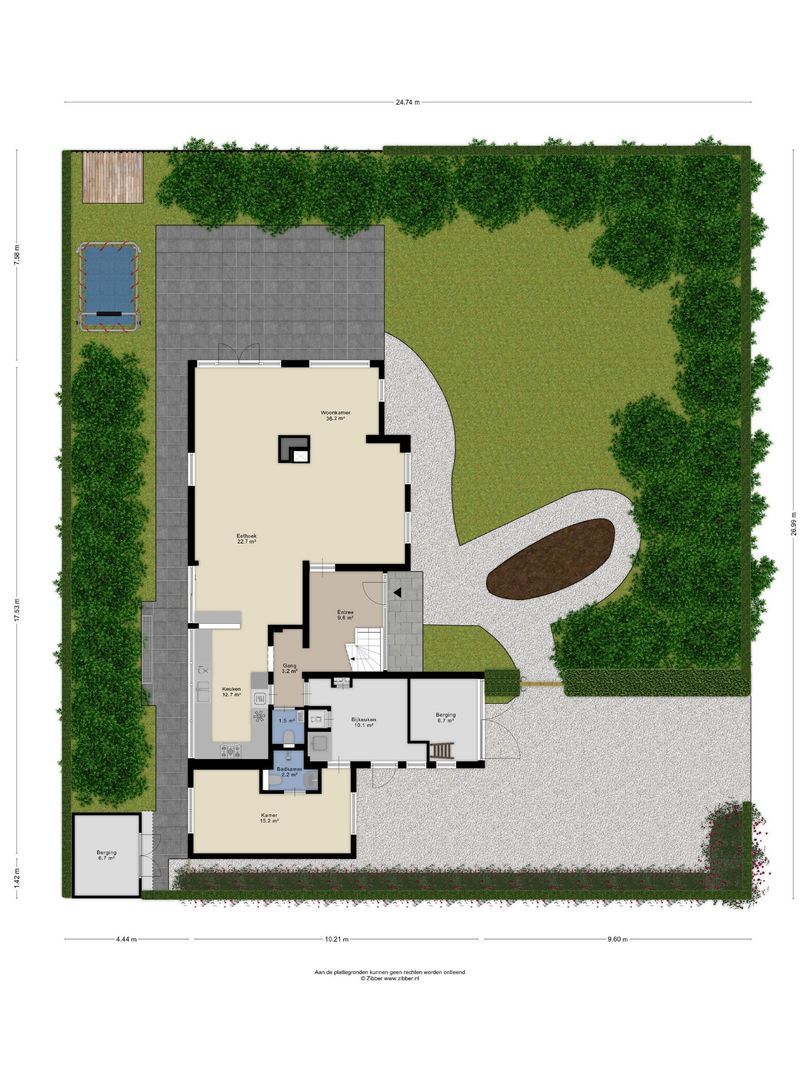 Lage Weidtje 8, Bergen (nh) plattegrond-0