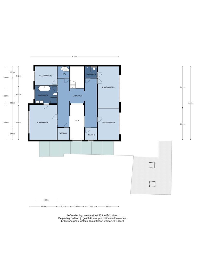 Westerstraat 129 a, Enkhuizen plattegrond-1