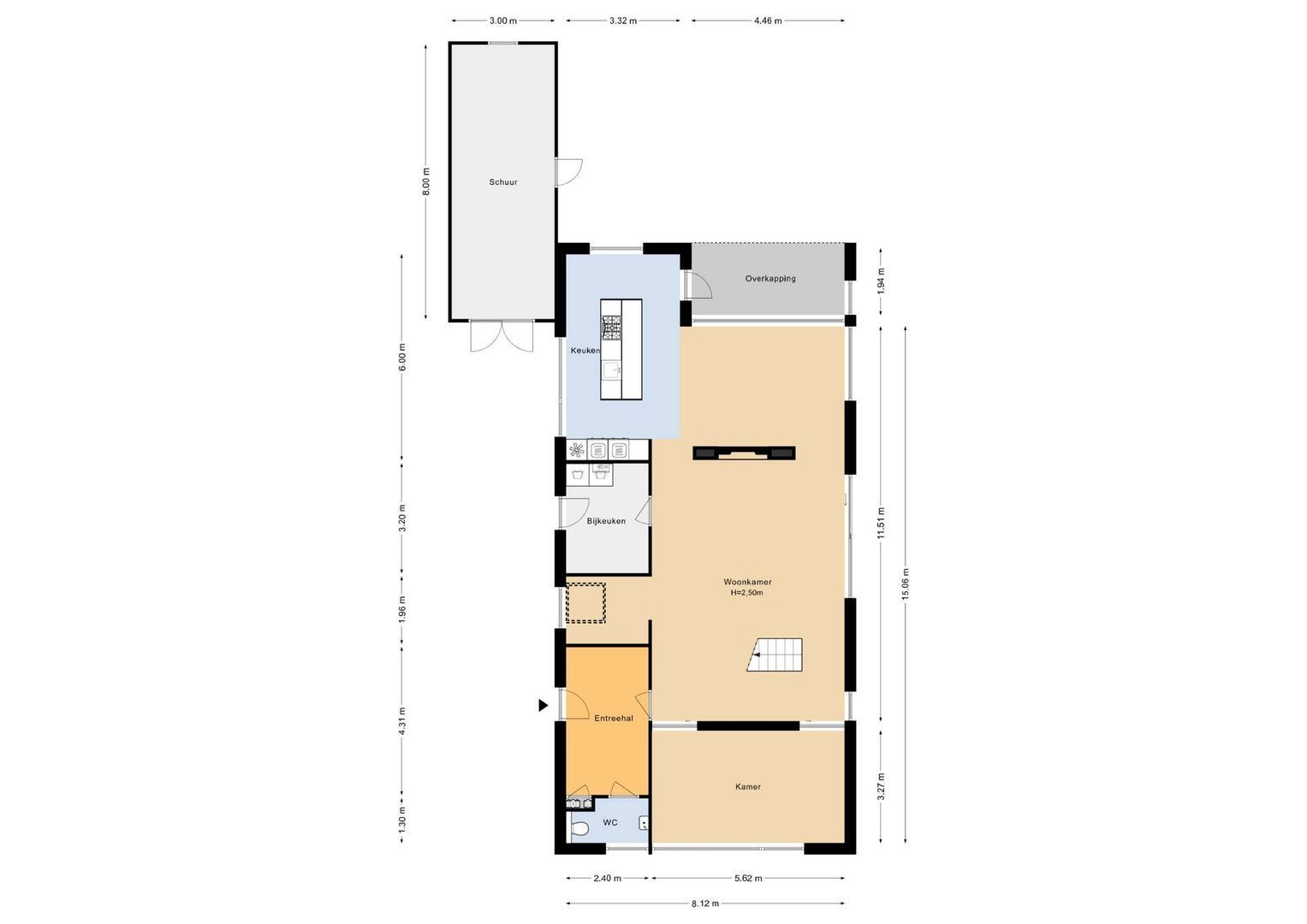 Muggenburgerweg 9, Haringhuizen plattegrond-0