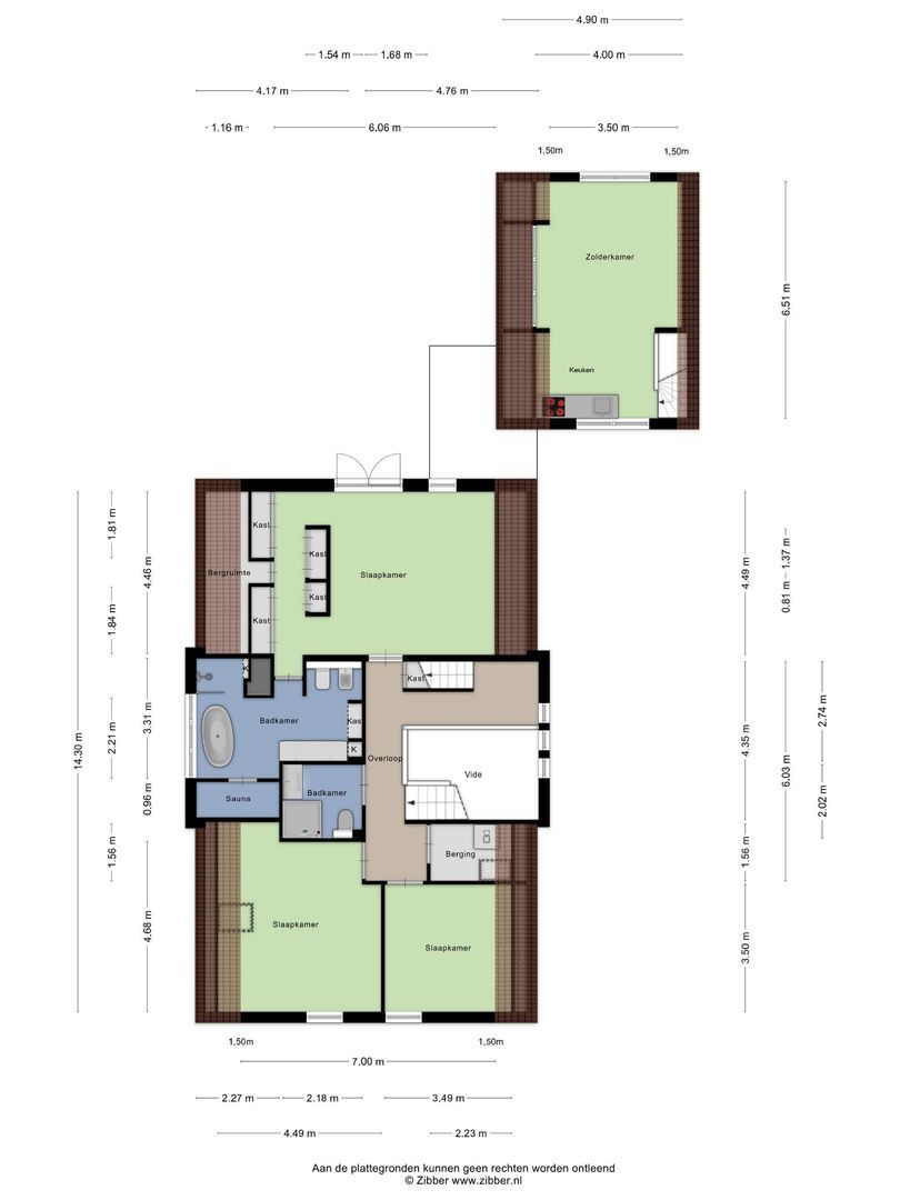Prinsesselaan 21, Bergen (nh) plattegrond-1