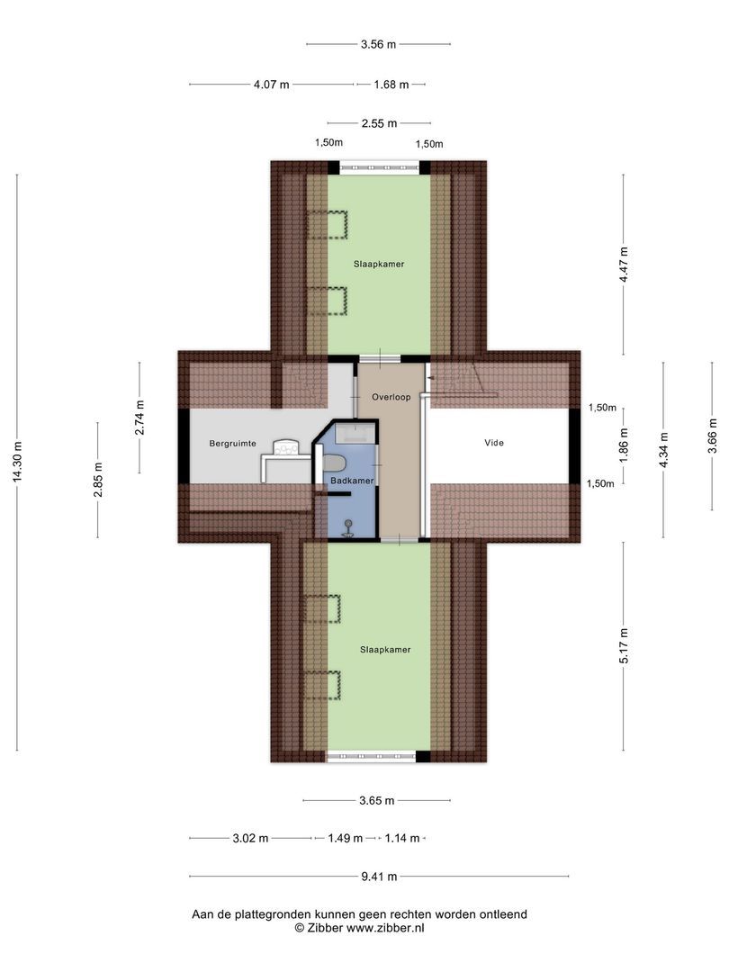 Prinsesselaan 21, Bergen (nh) plattegrond-2