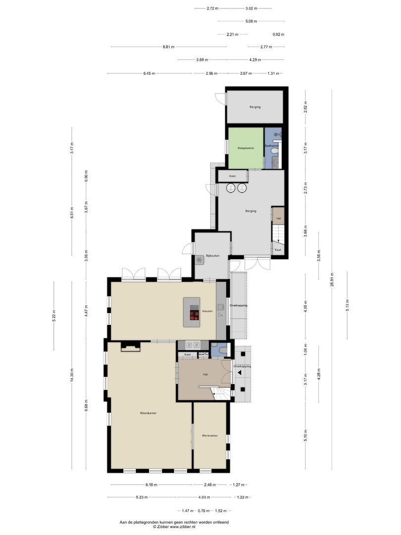 Prinsesselaan 21, Bergen (nh) plattegrond-0