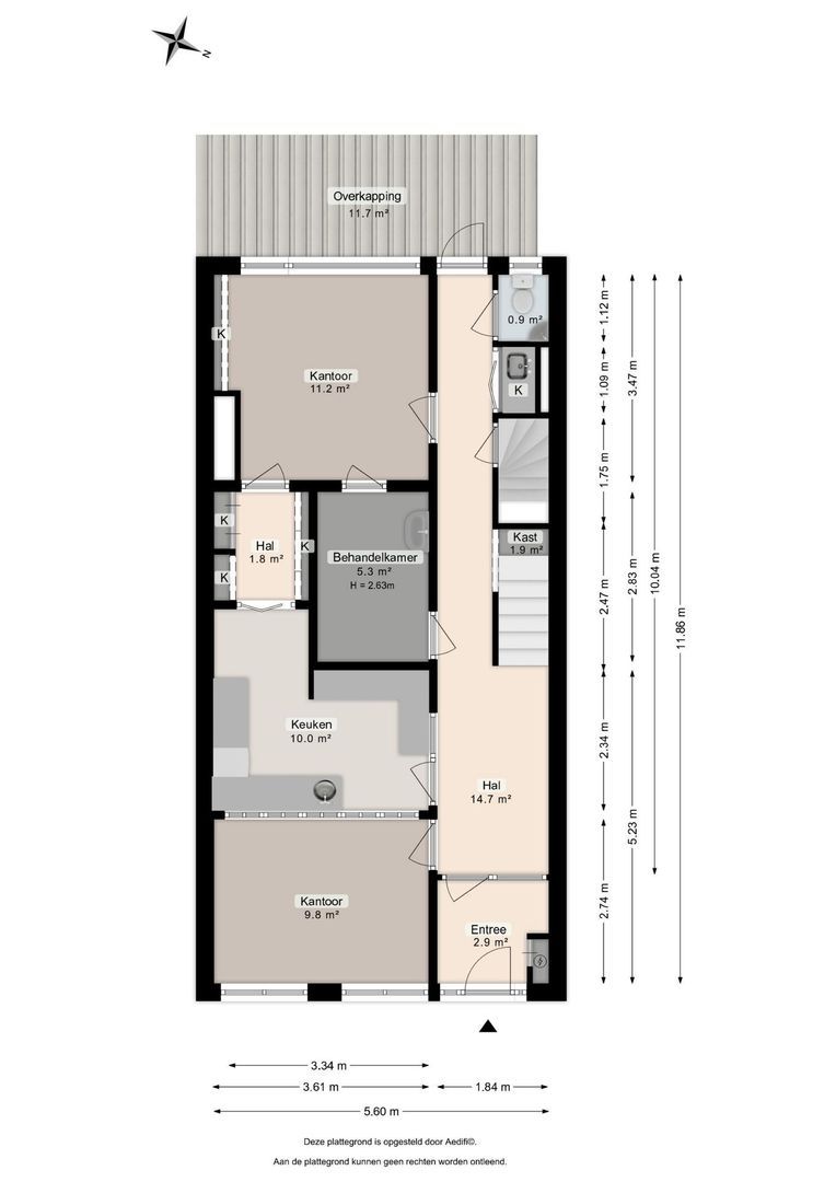 Praediniussingel 45, Groningen plattegrond-0