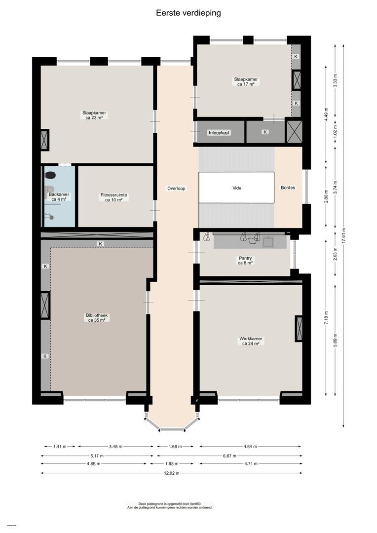 Ubbo Emmiussingel 51, Groningen plattegrond-1