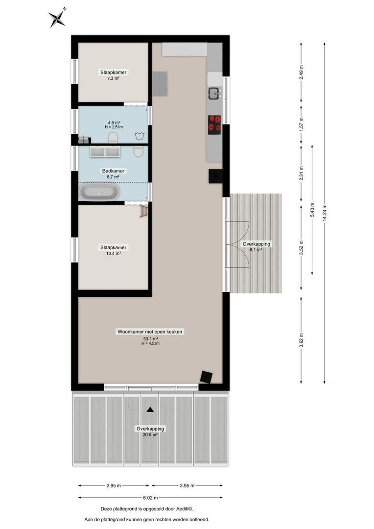 Rijksstraatweg 128, Glimmen plattegrond-5