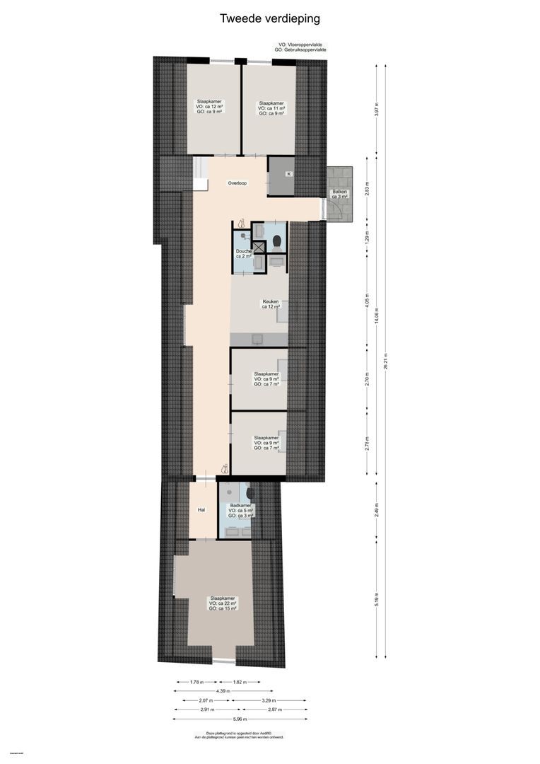 Turftorenstraat 38, Groningen plattegrond-2