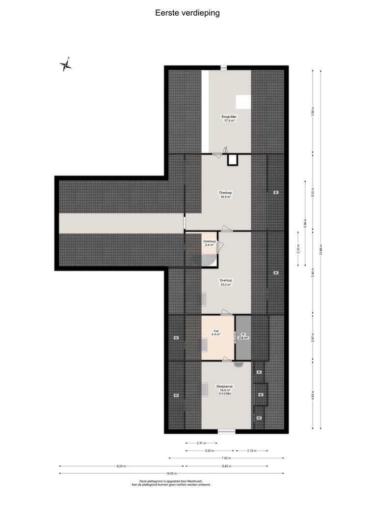 De Esstukken 14, Haren GN plattegrond-1