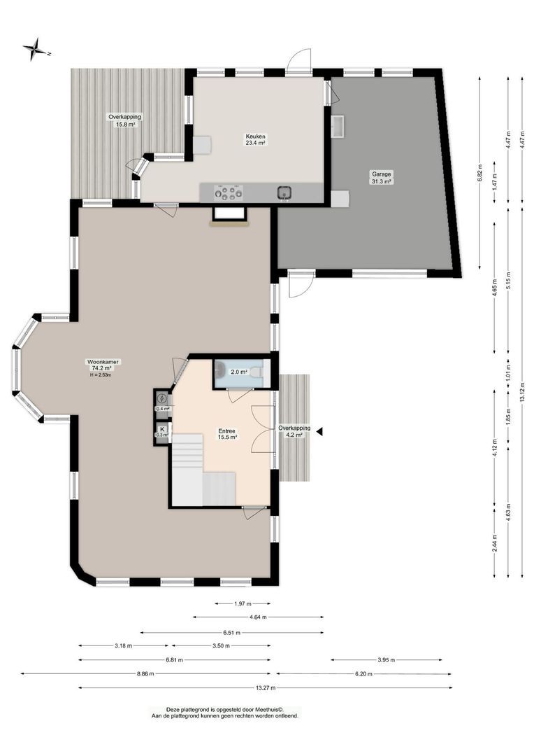 Rijksstraatweg 21, Glimmen plattegrond-0