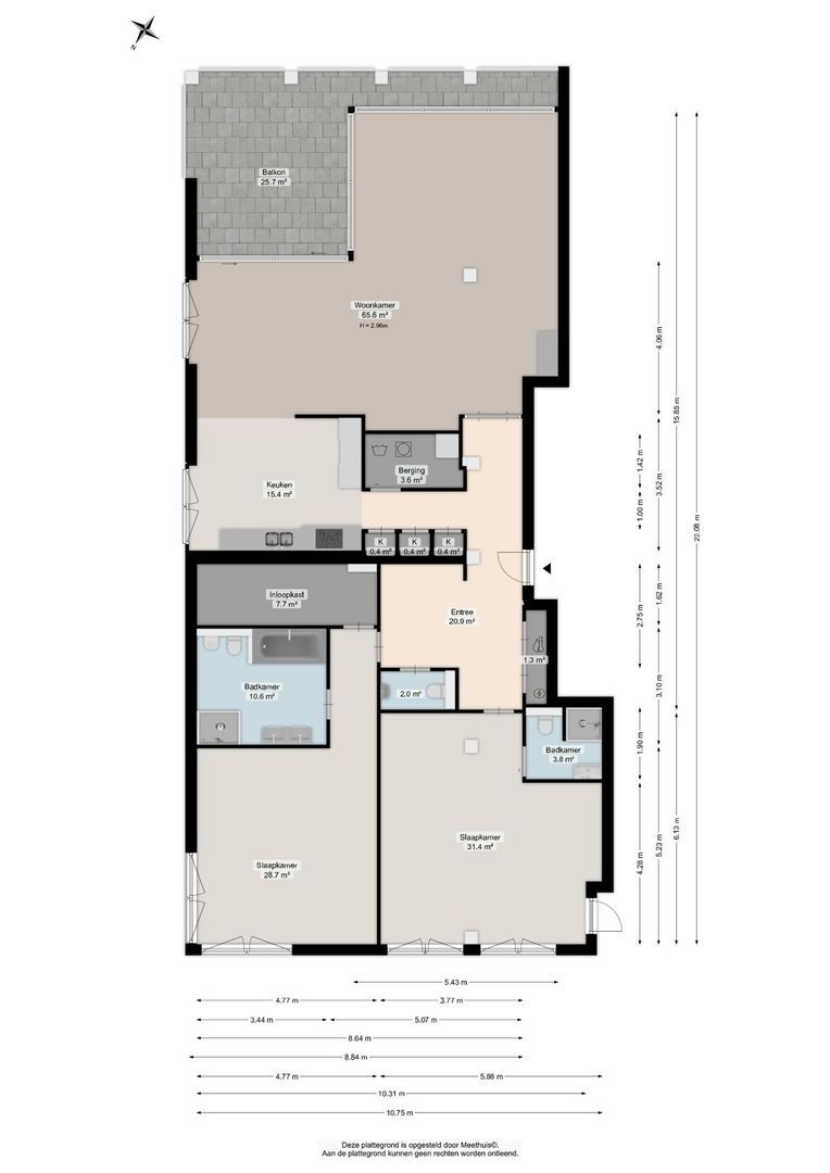 Oosterkade 12 8, Groningen plattegrond-2