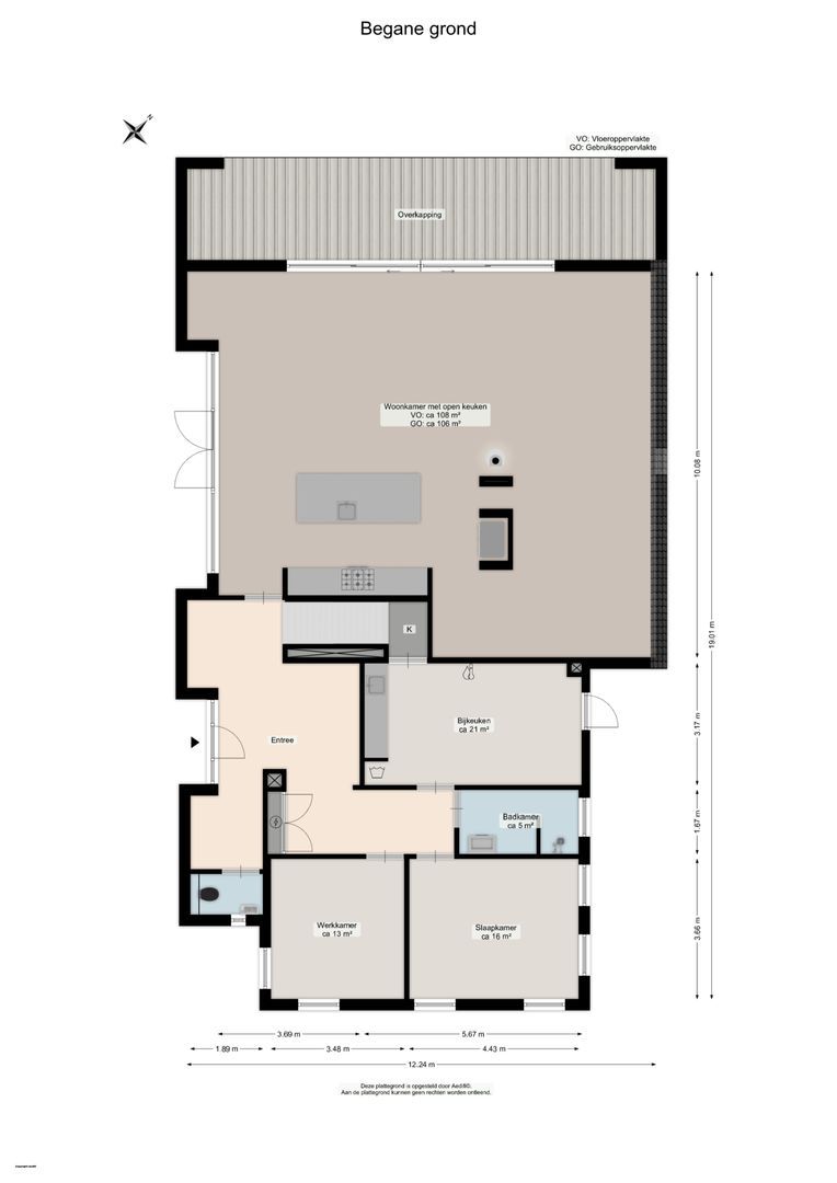 Minister Cremerstraat 10, Zeijen plattegrond-0
