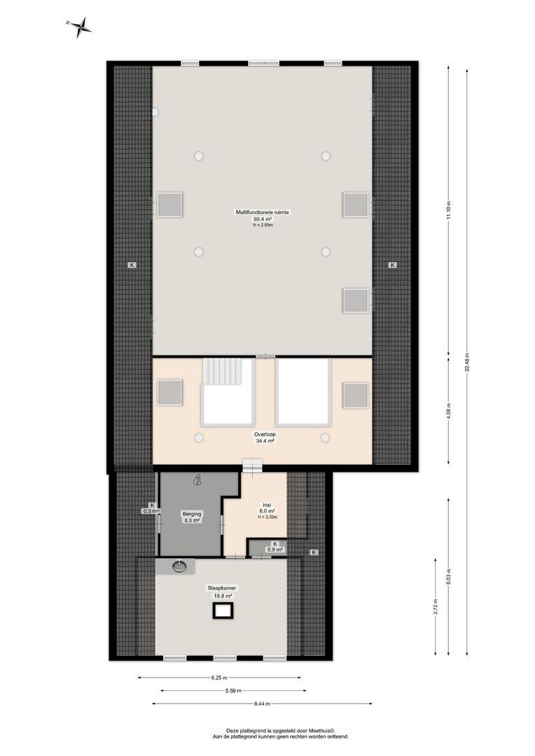 Mandelandenweg 8, Eelde plattegrond-1