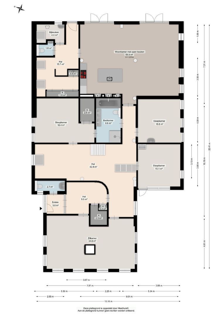 Mandelandenweg 8, Eelde plattegrond-0