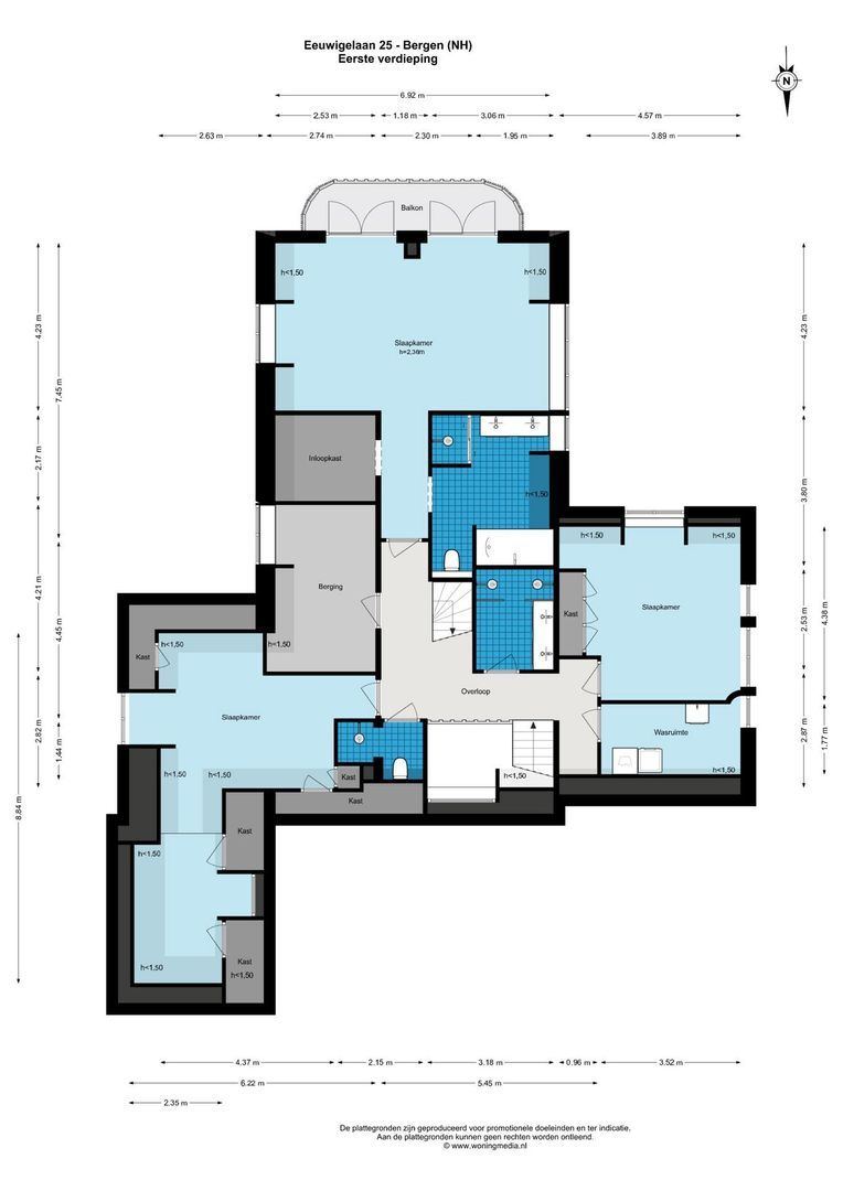 Eeuwigelaan 25, Bergen (nh) plattegrond-1