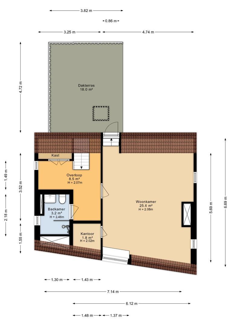Tweebaksmarkt 36, Leeuwarden plattegrond-4