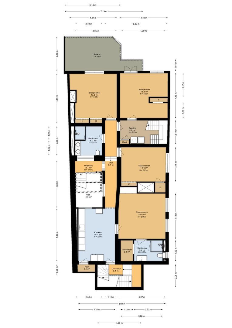 Tweebaksmarkt 36, Leeuwarden plattegrond-1