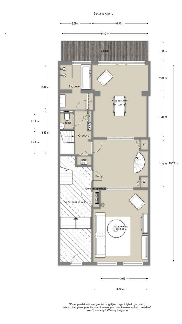 Prins Hendriklaan 10 H, Amsterdam plattegrond-0