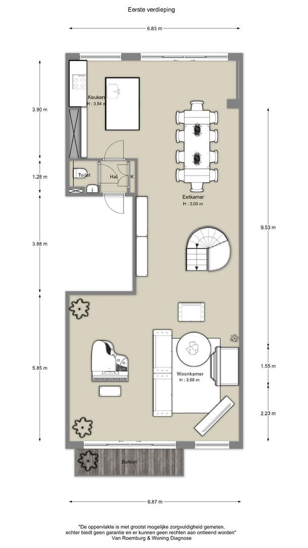 Prins Hendriklaan 10 H, Amsterdam plattegrond-1
