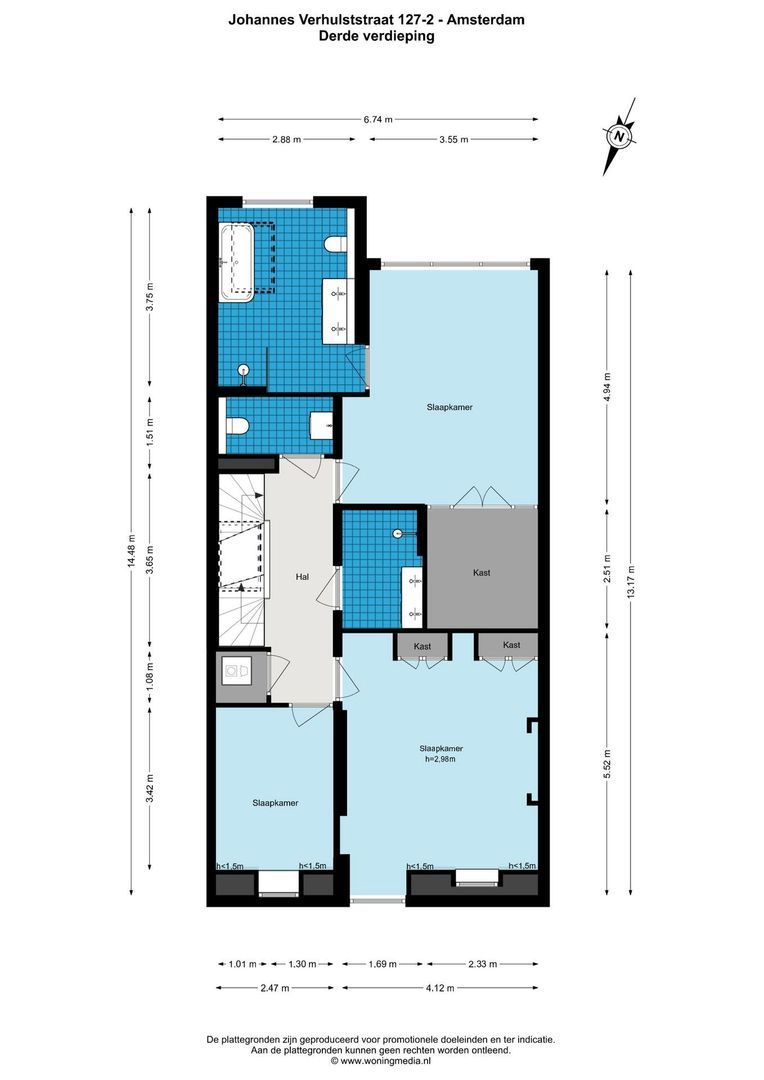 Johannes Verhulststraat 127 2, Amsterdam plattegrond-3