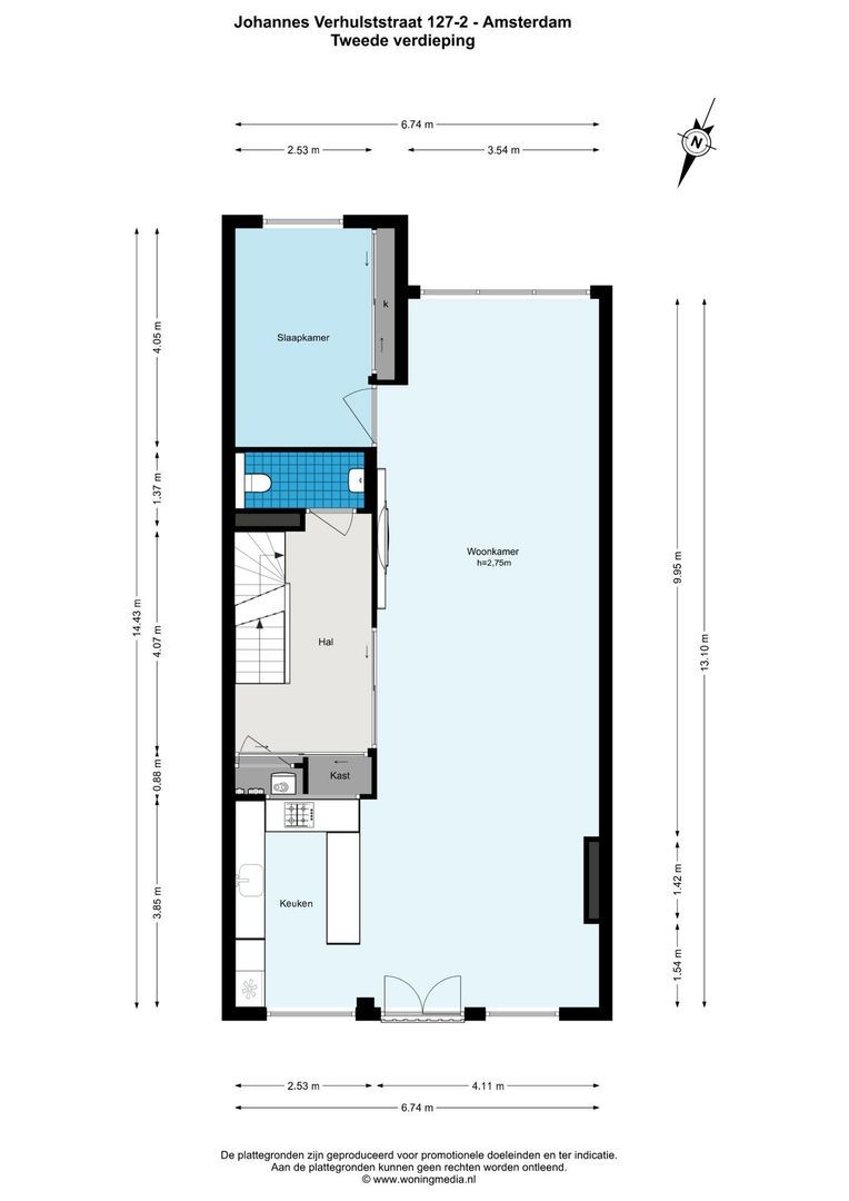 Johannes Verhulststraat 127 2, Amsterdam plattegrond-2