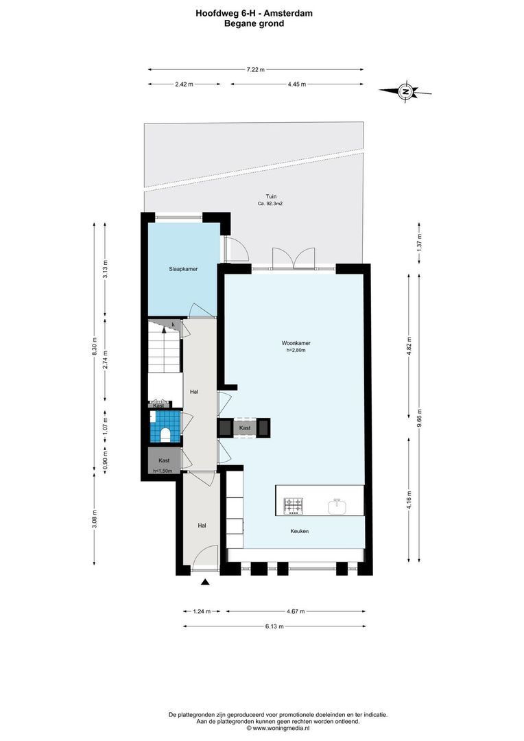 Hoofdweg 6 H, Amsterdam plattegrond-1