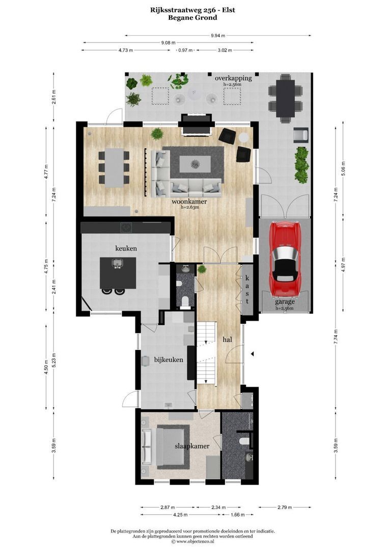 Rijksstraatweg 256, Elst Ut plattegrond-0
