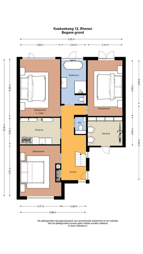 Koekoekweg 12, Rhenen plattegrond-0