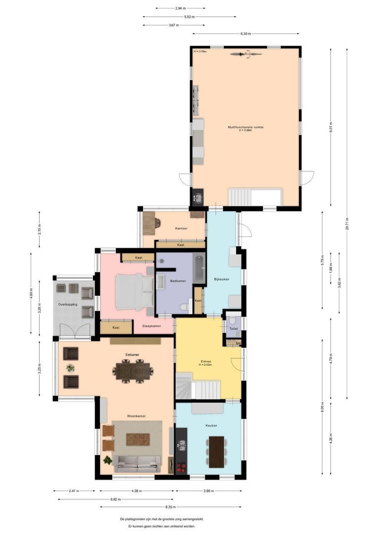 Lawickse Allee 220 B, Wageningen plattegrond-1